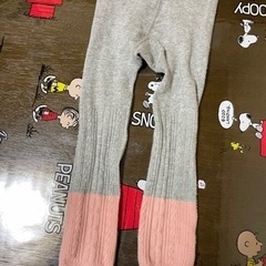 タイツ 女の子 80~90  85 グレー 冬 ピンク