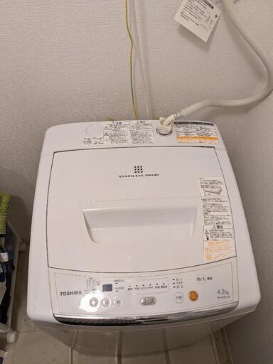 【受渡者決定】東芝 洗濯機 4.2kg AW-42ML-W 5000円