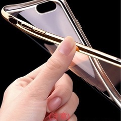 新品未使用　バンパー風背面クリアメタリックiPhoneケース　iPhoneXS Maxの画像