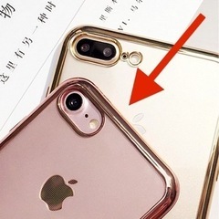 新品未使用　バンパー風背面クリアメタリックiPhoneケース　iPhoneXS Maxの画像