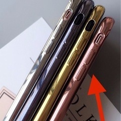 新品未使用　c.u.l　 バンパー風背面クリアメタリックiPhoneケース　iPhone11の画像