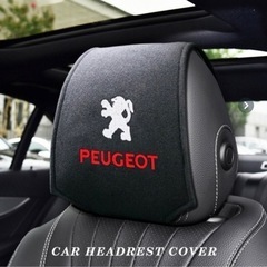 プジョー　シトロエン　カーシートヘッドレストカバーブラック　新品