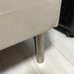 IKEA シングルベッドSNARUM 脚付きマットレス, かため/ベージュ90x200 cmの画像