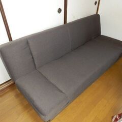 １８５×１００サイズのソファベッド　ダークブラン色　　の画像