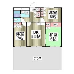 💖初期費用0円対応可能💖両毛線「岩宿」駅徒歩45分🌟ペット飼育可🌟3ＤＫ🎵管理番号「130845」  - 伊勢崎市