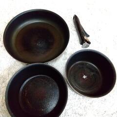 ティファール・手鍋×2＋フライパン＋持ち手