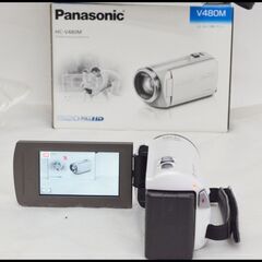 美品 パナソニック HC-V480M デジタルハイビジョンビデオカメラ ホワイトの画像