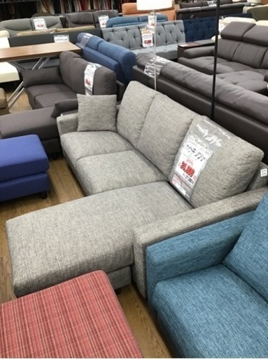 KO-34【ご来店頂ける方限定】ニトリNポケット　カウチソファ　グレー