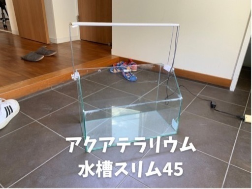 アクアテラリウム水槽スリム45＋ライト付き　中古