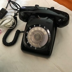 【終了】黒電話 レトロ プッシュ回線変換済 モジュラージャック有