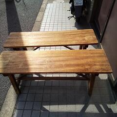 【決まりました】木の長椅子です。１２００×３３０ 高さ４５０
