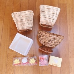 【追加出品】花用カゴ3セット○フルーツバスケット