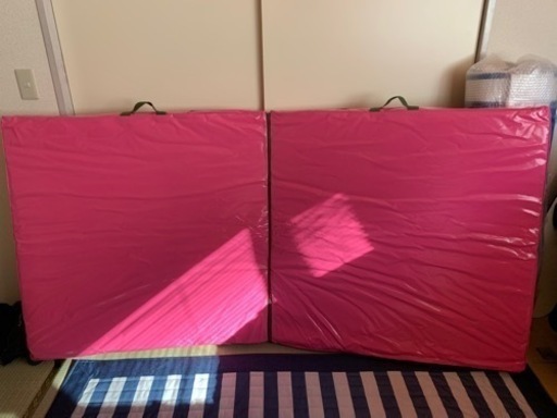 [値上げ予定]折り畳みエバーマット　1m*2m*10cmピンク　アクロバット技練習用