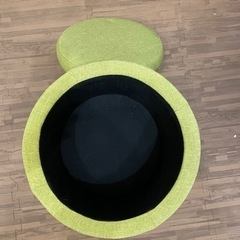 丸スツール　布製ライトグリーンの画像