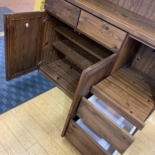⭐️オシャレ⭐️隈木工所 Algies 3面レンジボード アルジェ 北欧モダン 大川家具