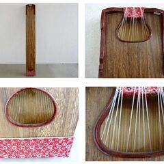 お値下げ！和楽器 13弦 琴 6尺 桐 弦楽器 お琴 入門用 すだれ彫り 西岡店 の画像