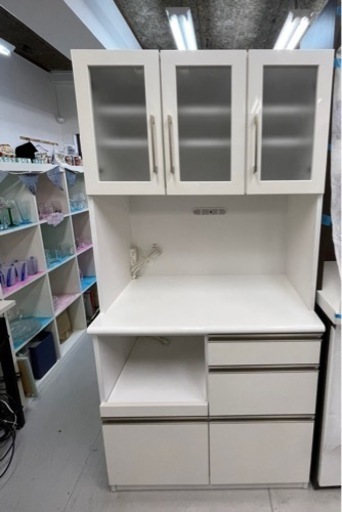 白　食器棚　美品