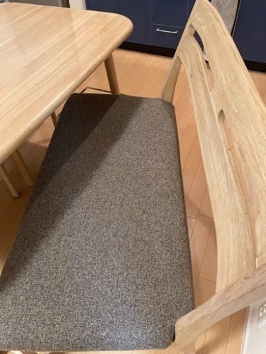 【替え用カバー付き】ダイニング４点セット　ＣＷ００１（ＯＡＫ／ＢＲ）