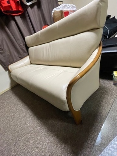 浜本工芸 本革  3人掛けソファ ハイバックソファ レザーソファー リビング