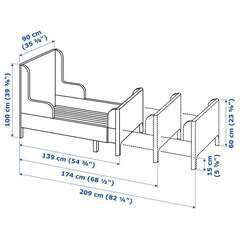 【引き取り限定】IKEA 子供用ベッドフレーム　BUSUNGE ブースンゲ 伸長式　の画像