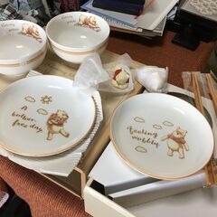 【お食事セット】ディズニー くまのプーさん 未使用品 ペアのセッ...