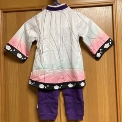 90cm ロンパース　鬼滅の刃 胡蝶しのぶ　子供服　ベビー服　コスプレの画像