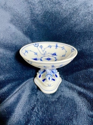 希少美品★B&Gロイヤルコペンハーゲン★ブルーフルーテッド★コンポート