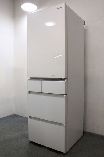 パナソニック NR-E412PV-W パーシャル搭載冷蔵庫 406L/右開き/5ドア エコナビ搭載 ホワイト 2017年製 Panasonic  中古 店頭引取歓迎 R5401)