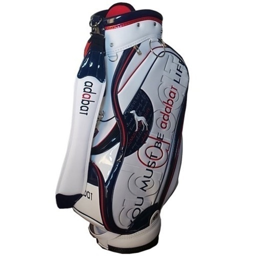 アダバット　キャディバッグ　トリコロール柄