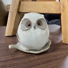 白くて小さなふくろうのお香入れ　リサイクルショップ宮崎屋　住吉店...