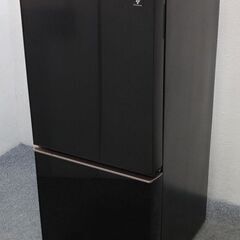 シャープ 2ドア冷凍冷蔵庫 137L ピュアブラック ガラストップ つけかえ