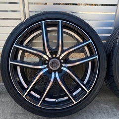 BADX バドックス ロクサーニケラス▪️ブラックミラーポリッシュ/アンダーカット▪️18inchi 7.5J▪️215/40R18の画像