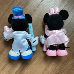 無料配送可能！ミッキー　ミニー　電報ぬいぐるみの画像