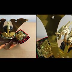 表情が大変凛々しく美しい 五月人形 久月 「立武者」 兜 鎧 甲冑 端午の節句 子供の日 ガラスケース付 直接受け渡し歓迎 ^o^の画像