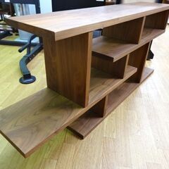 再値下げ！レグナテック クラッセ ノード 55シェルフ ウォールナット 幅55/130㎝ ブラウン テレビボード 木製シェルフ　西岡店 の画像
