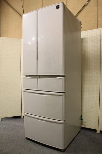 シャープ SJ-PF46C-H プラズマクラスター冷蔵庫 455L/フレンチドア 6ドア グレー 2017年製 SHARP  中古家電 店頭引取歓迎 R5414)