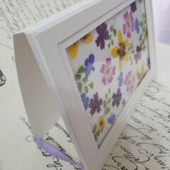～季節のお花で作る押し花スタンドカード～の画像