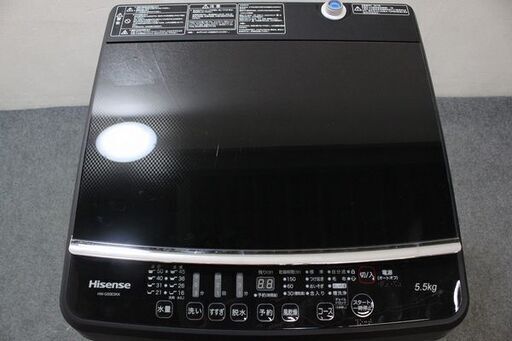 ハイセンス 5．5kg全自動洗濯機 keyword マットブラック HW-G55E5KK 2017年製 Hisense  中古家電 店