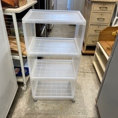 無印 3段 収納 ワゴン キッチン ラック 中古家具 リサイクルの画像