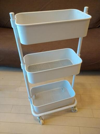 【お値下げ】キッチンワゴン　ホワイト