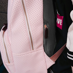 新品！66%OFF US POLO ASSN パンチングデザイン バックパック ピンク ゴールドパーツ ハイブリッドボンディング リュック ユーエスポロアッスンの画像