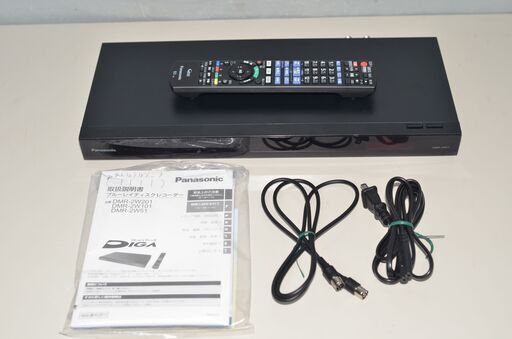 中古良品 パナソニック 2021年製 ブルーレイディスクレコーダー DMR-2W51 500GBHDD内蔵 2番組同時録画 外付けHDD対応/動作良好