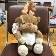 昭和のぬいぐるみ　季節はずれのトナカイくん