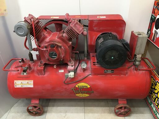 富士 FUJI フジ 三相200V エアーコンプレッサー OW-55 5.5kW 7馬力 260L 中古品 2017年3月製造