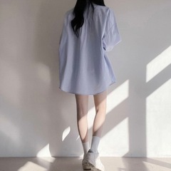 【新品】シャツワンピース オーバーサイズシャツの画像