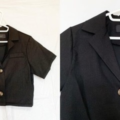 【新品】リネンクロップジャケットの画像
