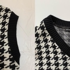 【新品】ニットベスト 千鳥柄の画像
