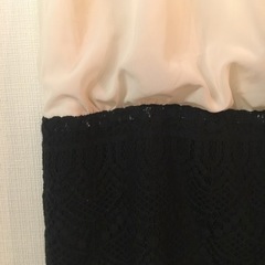 【美品】結婚式、二次会、お呼ばれ、キレイめAcuta バイカラーワンピースの画像