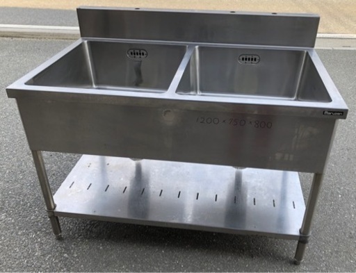 ⭐︎中古品　マルゼン　2槽シンク　1200×750×800mm　厨房機器⭐︎