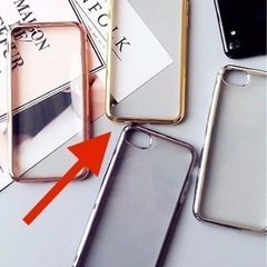 新品未使用　c.u.l　 バンパー風背面クリアメタリックiPhoneケース　iPhone11 ゴールドの画像